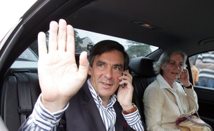 François et Penelope Fillon à Solesmes (Sarthe), le 10 juin 2007.