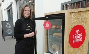 Le premier frigo solidaire de Lyon est accessible depuis le 25 janvier devant le restaurant Le Moulin à Vaise.