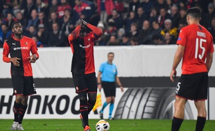 Le capitaine du Stade Rennais M'Baye Niang a manqué un penalty en première mi-temps.