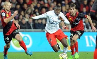 Blaise Matuidi lors du match entre Guingamp et le PSG le 14 décembre 2014.