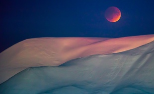 La Super-lune ici en Norvège, merveilleux.