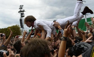 Matt Shultz lors du festival Rock-en-Seine le 22 août 2014 à Saint-Cloud