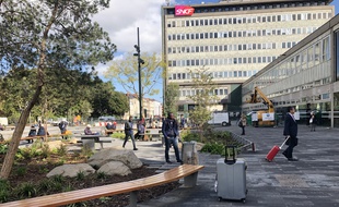 Le parvis de la gare de Nantes, en octobre 2019