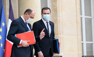 Jean Castex et Olivier Véran à l'Elysée.