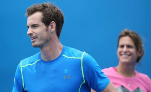 Andy Murray et Amélie Mauresmo, le 20 janvier 2015 à Melbourne.