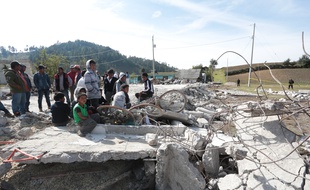 Les ruines de l'entrepôt de feux d'artifice après l'explosion du 9 mai 2017 à San Isidro qui a fait 14 morts.