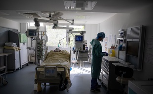 L'hôpital parisien de La Pitié-Salpêtriere, en avril 2020.