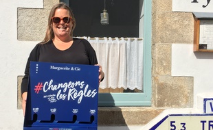 Gaële Le Moane est la fondatrice de la société Marguerite et Cie, qui produit des distributeurs de protections périodiques.