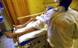 Illustration d'un médecin en grève.