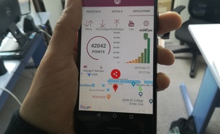 Une fois le test fini, l'application attribue une note globale de la couverture mobile.