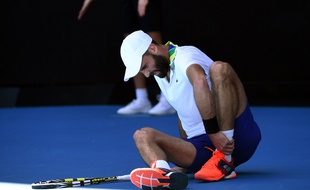 Benoît Paire a souffert contre l'Autrichien Dominic Thiem, lors du 3e tour de l'Open d'Australie 2017.