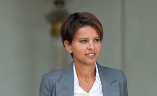 French Minister for Women's Rights, Cities, Sports and Youth Najat Vallaud-Belkacem leaving the Elysee Presidential Palace after the weekly cabinet meeting in Paris, FRANCE-20/08/2014./NIVIERE_010NIV/Credit:NIVIERE/SIPA/1408201502
