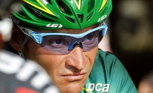 Le coureur cycliste français Thomas Voeckler, lors du Tour de France, le 21 juillet 2013