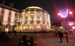 L'opéra de Rennes, ici décoré lors des illuminations de Noël en 2016.