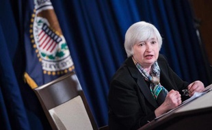 La patronne de la Réserve fédérale américaine Janet L. Yellen le 19 mars 2014 à Washington