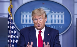 Donald Trump, le 6 avril 2020 en conférence de presse.