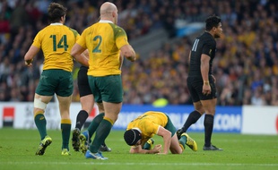 Matt Giteau juste avant de sortir du terrain samedi 31 octobre à Twickenham