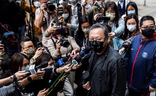 Le militant pro-démocratie Benny Tai inculpé pour subversion, le 27 février 2021 à Hong Kong.