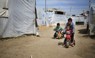 Enfants dans un camp de réfugiés en Syrie (Illustration).