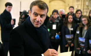 Emmanuel Macron en déplacement à Dormans, le 14 novembre 2019.