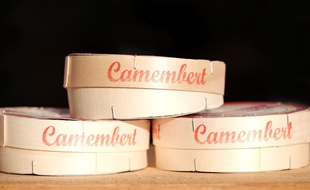 Des boites de camembert. (illustration)