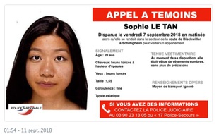 La police du Bas-Rhin a diffusé un appel à témoins ce mardi après la disparition inquiétante d'une jeune femme partie visiter un appartement quatre jours plus tôt.