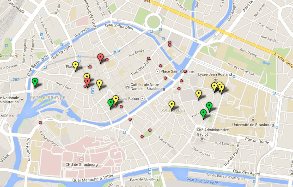 Il Propose Des Happy Hours Mots Fléchés Strasbourg: Schlouk Map, la première carte interactive qui recense les Happy  Hours strasbourgeois
