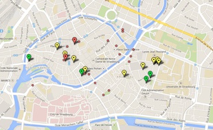 Schlouk Map, première carte interactive pour trouver les bars avec un happy hours à Strasbourg.
