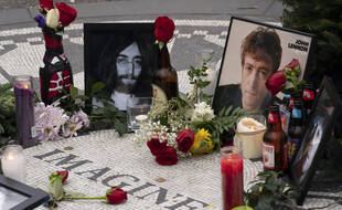 Le mémorial Strawberry Fields en hommage à John Lennon, à New York.