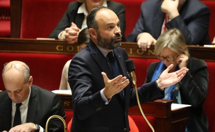 Edouard Philippe à l'Assemblée, le 14 janvier 2020. (Ludovic Marin/AFP)