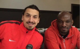 Zlatan Ibrahimovic et Zoumana Camara filmés par David Luiz