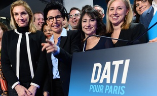 Rachida Dati (LR) et ses équipes ce lundi