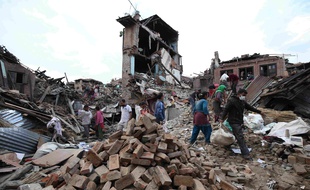 Des ruines à Bhaktapur, près de Katmandou, au Népal; le 29 avril 2015.