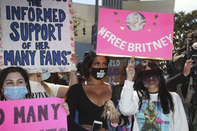 Manifestation de soutien à Britney Spears le 17 mars 2021 à Los Angeles