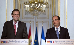 François Hollande et Mariano Rajoy le 1er décembre 2014 à l'Elysée.