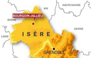 Localisation de Bourgoin-Jallieu, en Isère.