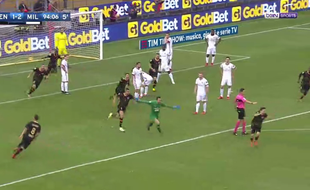 Le but du gardien de Benevento