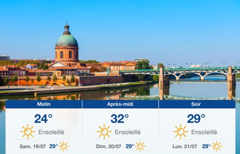 Prévisions météo du vendredi 18 juillet 2025 à Toulouse