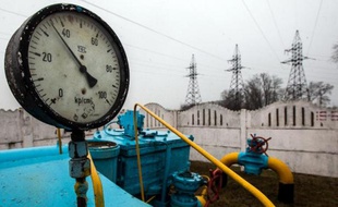 Une arrivée de pipe-line, près de Kiev le 4 mars 2014