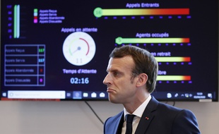 Emmanuel Macron au ministère des Affaires étrangères, le 3 avril 2020.