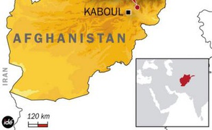 Carte de localisation de la vallée d'Alasay où un sous-officier français est mort le 11 janvier 2010 lors d'une attaque contre une patrouille franco-afghane