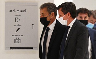 Paris, le 15 Juin 2021. Nicolas Sarkozy arrive au tribunal judiciaire de Paris pour être interrogé sur l'affaire Bygmalion.