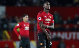 Paul Pogba lors de la défaite de Manchester United face à Tottenham (0-3), le 27 août 2018.