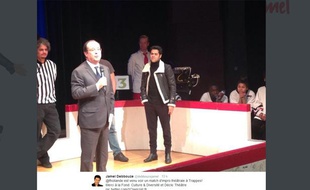 Capture écran d'une photo de François Hollande de Jamel Debbouze publiée par le comédien le 7 février 2014.