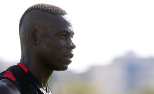 Balotelli à l'entraînement avec Nice, le 2 septembre 2016