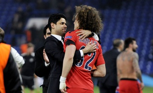 Nasser al-Khelaïfi fête la qualification du PSG contre Chelsea le 11 mars 2015.
