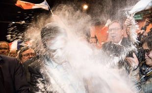 François Fillon a été enfariné à l'arrivée de son meeting à Strasbourg. (Illustration)