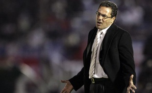 Vanderlei Luxemburgo, sur le banc de Palmeiras, le 17 juin 2009.