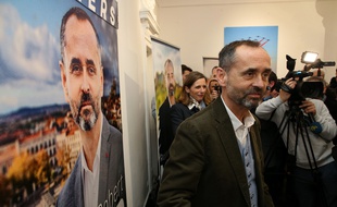 Robert Ménard le 29 janvier 2020, lors de l'inauguration de son local de campagne.