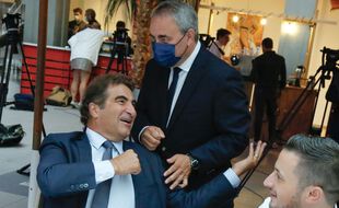 Christian Jacob et Xavier Bertrand, tout sourire.